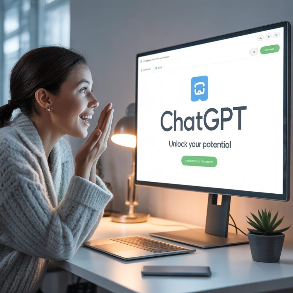 ChatGPTを利用している女性