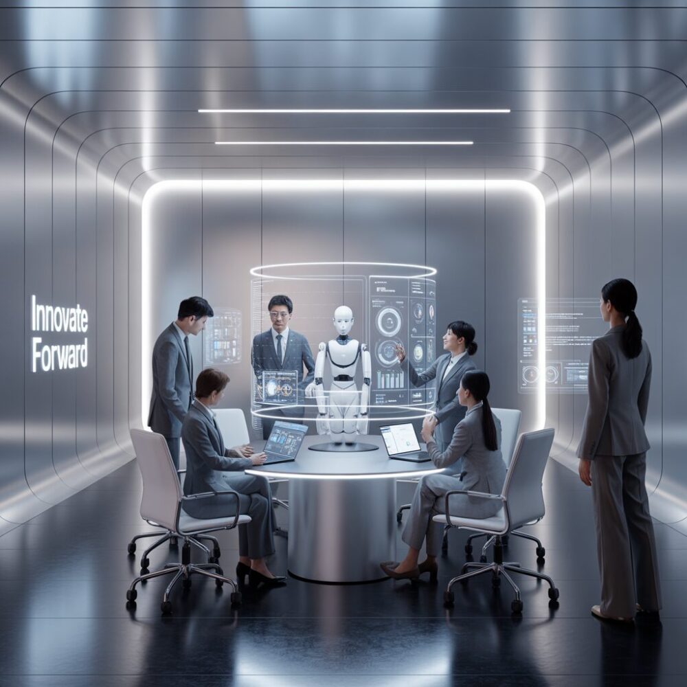 AIと人間が協力しているイメージ